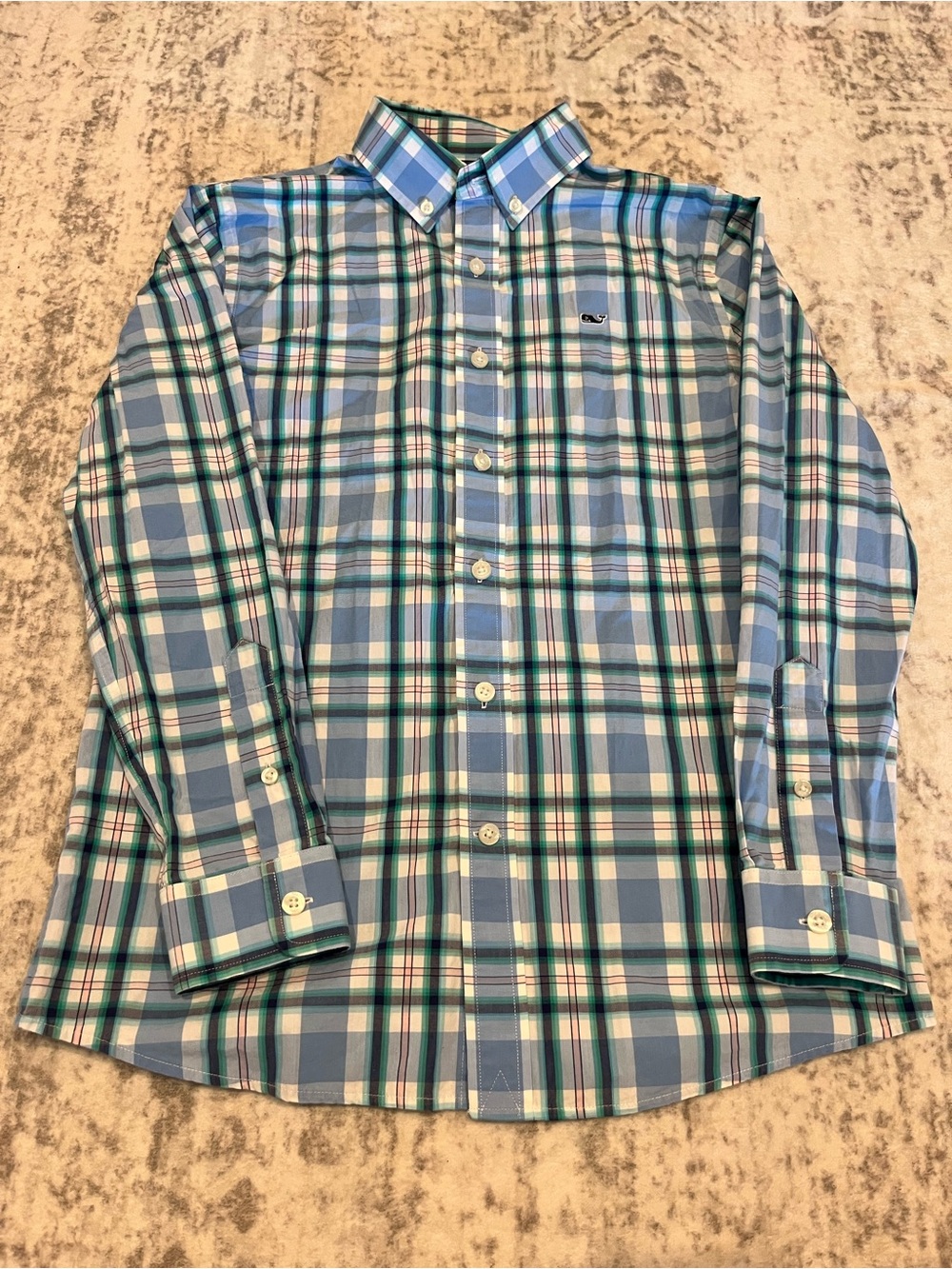 Vineyard Vines Boys Medium Button‑Down VGUC